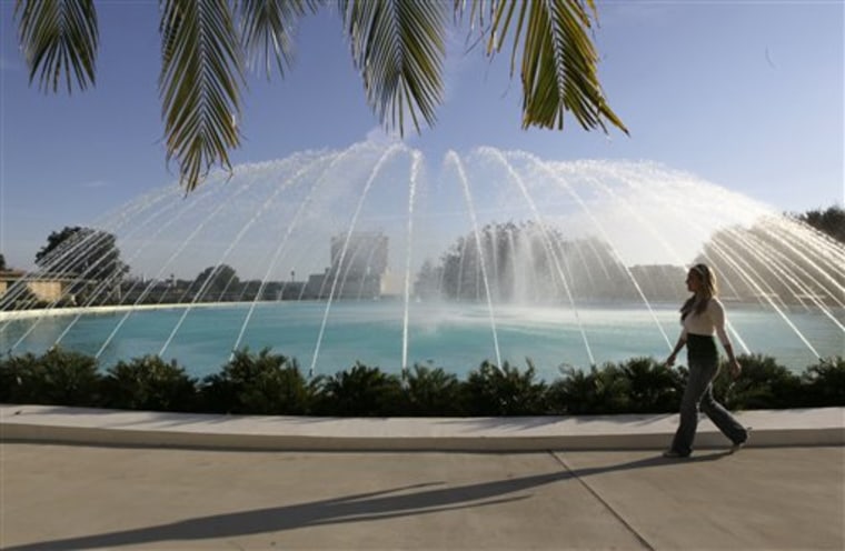 This photo shows the Water Dome fountain, which was designed by Frank Lloyd Wright, at Florida Southern College in Lakeland, Fla. The Florida Southern College campus is home to the world’s largest single-site collection of Frank Lloyd Wright architecture.